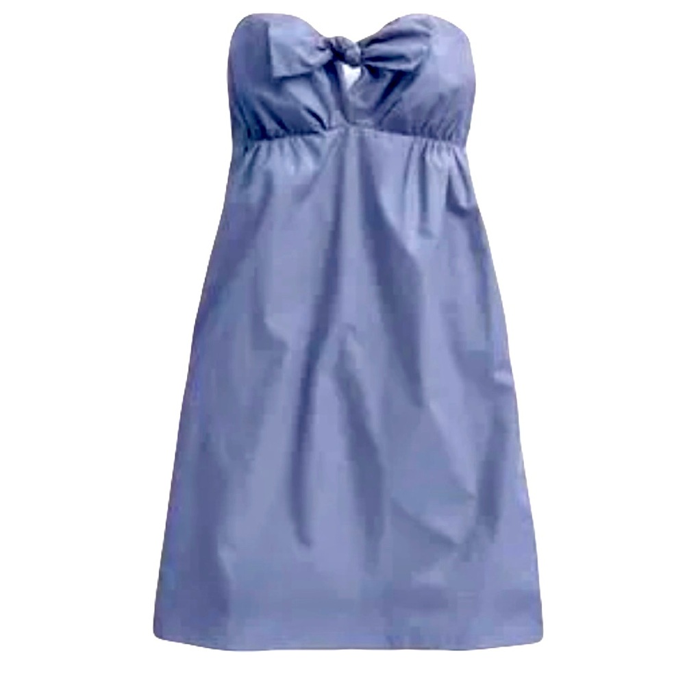 J.Crew chambray mini dress ties in front Size L *
